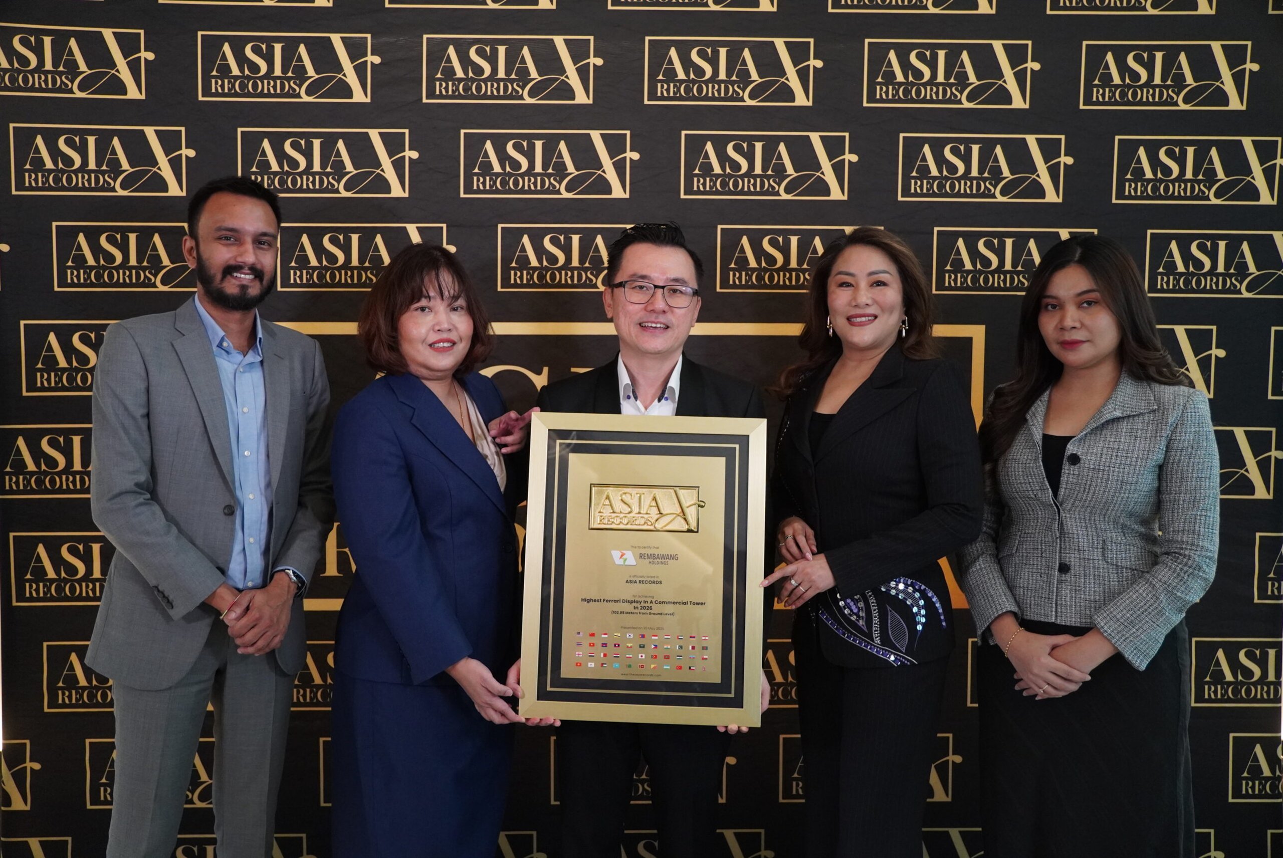REMBAWANG HOLDINGS SETS ASIA RECORD WITH HIGHEST FERRARI DISPLAY IN A COMMERCIAL TOWER AT 102.85 METERS ABOVE GROUND LEVEL IN 2026