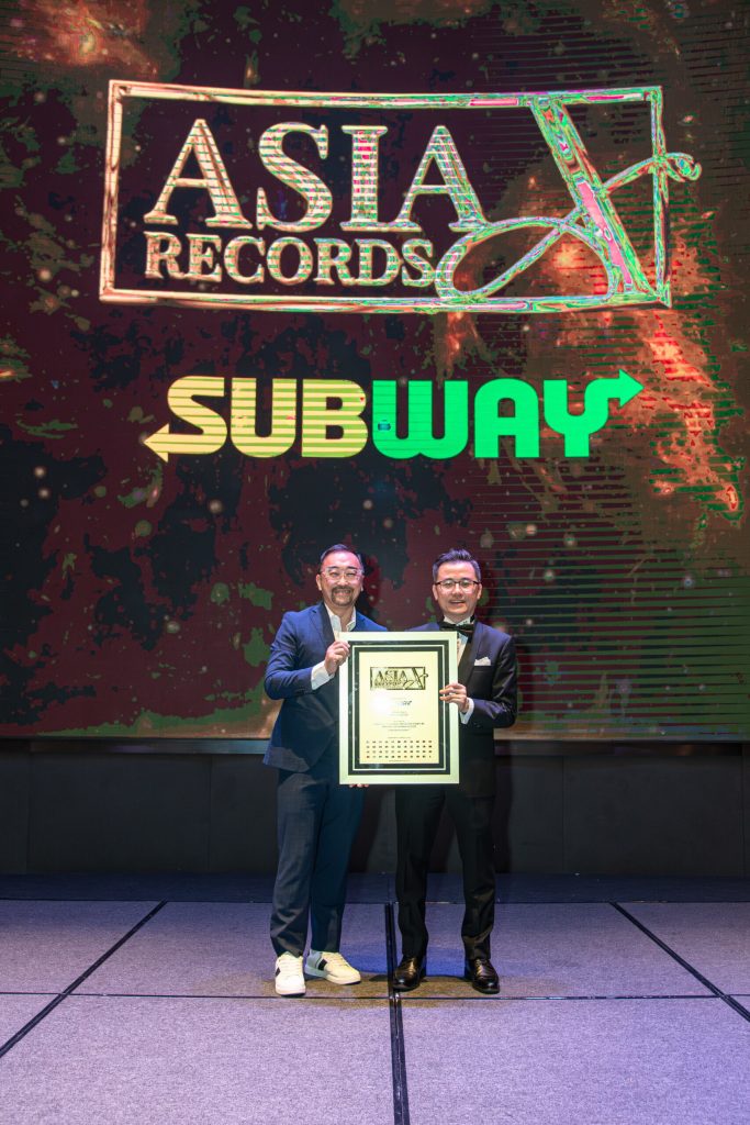 Subway Recognised by Asia Record