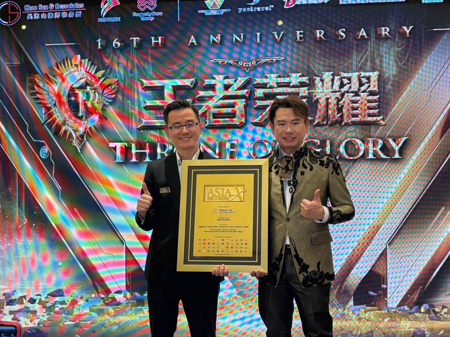 The Roof Realty Sets New Industry Benchmarks With Dual Recognition From Asia Record