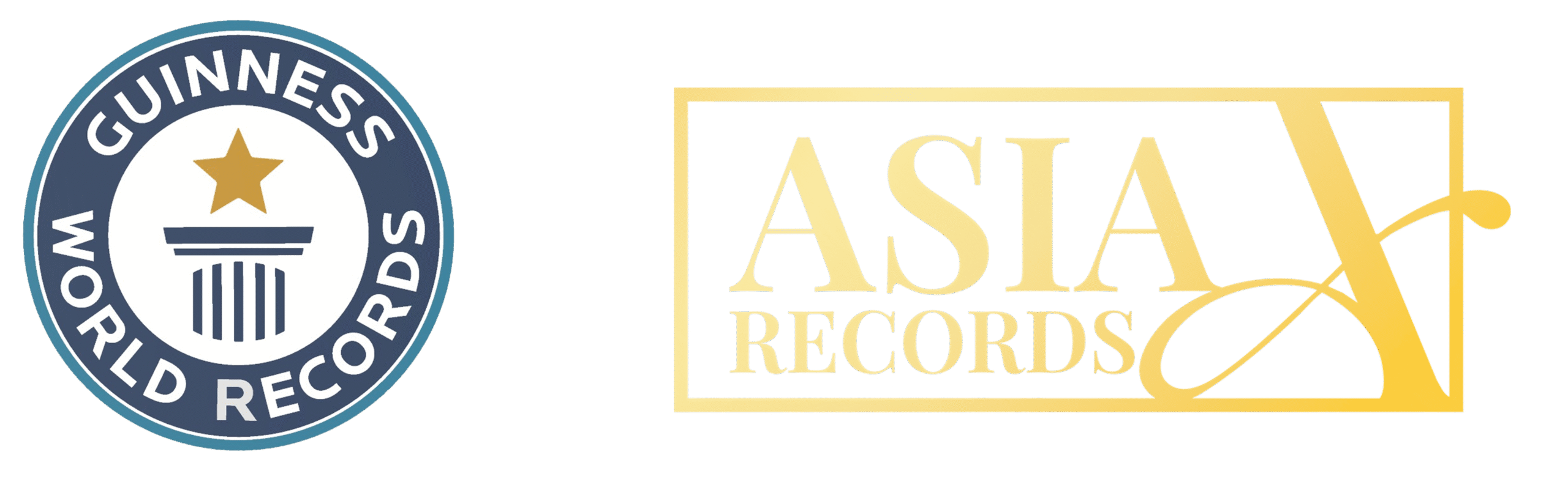 Guinness World Records Logo next to The Asia Records Logo