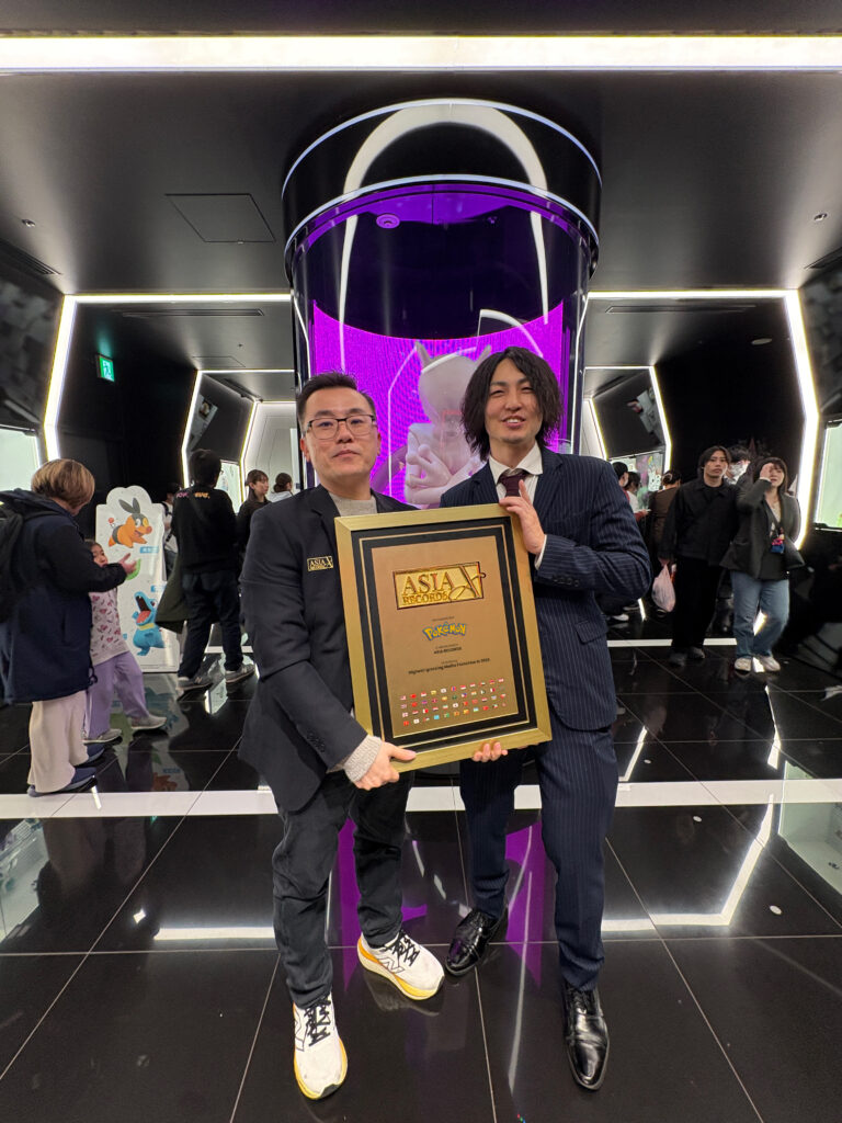 The official adjudicators from The Asia Records presenting Highest-grossing Media Franchise in 2025