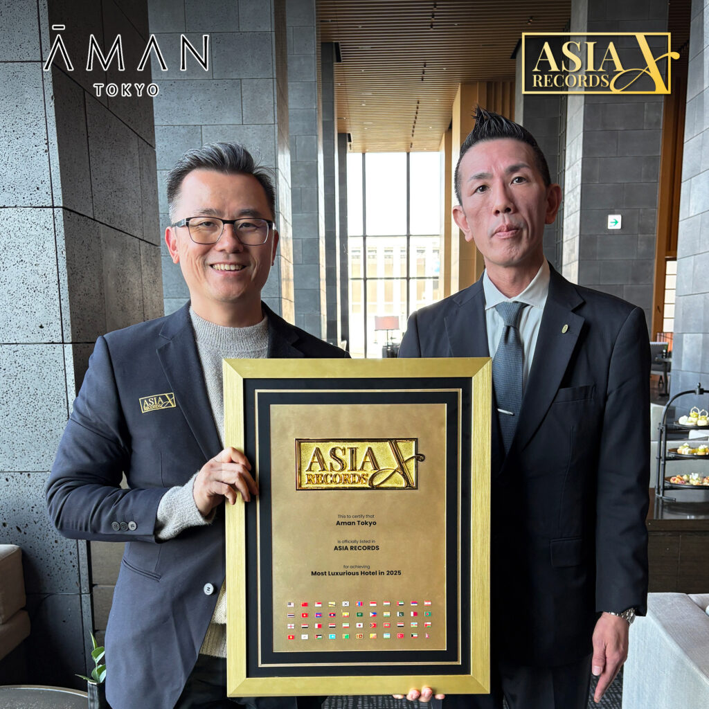 The official adjudicators from The Asia Records presenting The Most Luxurious Hotel in 2025
