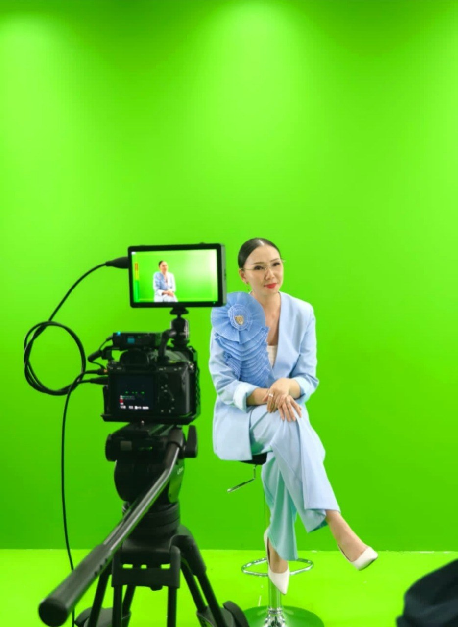 The Image Creator founder during a studio production session